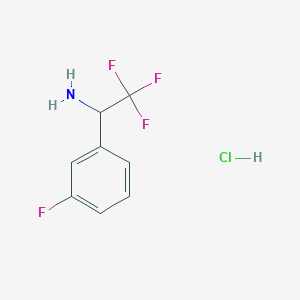 Chemical structure of 2,2,2-Trifluoro-1-(3-fluorophenyl)ethylamine Hydrochloride
