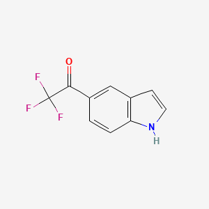 Chemical structure of 2,2,2-trifluoro-1-(1H-indol-5-yl)ethanone