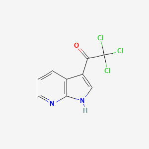 Chemical structure of 2,2,2-Trichloro-1-(1H-pyrrolo[2,3-b]pyridin-3-yl)ethanone