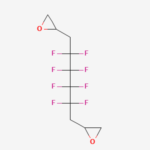 Chemical structure of 2,2'-(2,2,3,3,4,4,5,5-Octafluorohexane-1,6-diyl)bis(oxirane)