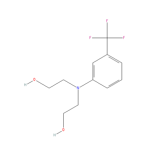 Chemical structure of 2,2'-((3-(Trifluoromethyl)phenyl)azanediyl)diethanol