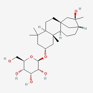 Chemical structure of 2,16-Kauranediol 2-O-beta-D-allopyranoside