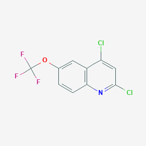 Chemical structure of 2,4-Dichloro-6-(trifluoromethoxy)quinoline