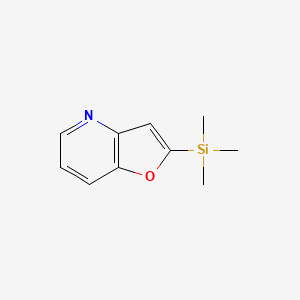 Chemical structure of 2-(Trimethylsilyl)furo[3,2-b]pyridine