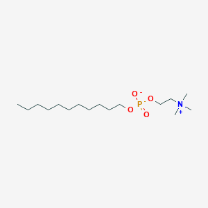 Chemical structure of 2-(Trimethylammonio)ethyl undecyl phosphate