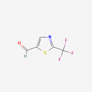 Chemical structure of 2-(Trifluoromethyl)thiazole-5-carbaldehyde