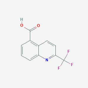 Chemical structure of 2-(Trifluoromethyl)quinoline-5-carboxylic acid