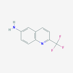 Chemical structure of 2-(Trifluoromethyl)quinolin-6-amine