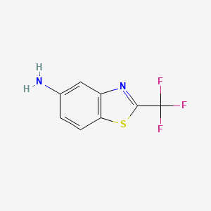 Chemical structure of 2-(Trifluoromethyl)benzo[d]thiazol-5-amine