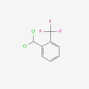 Chemical structure of 2-(Trifluoromethyl)benzal Chloride