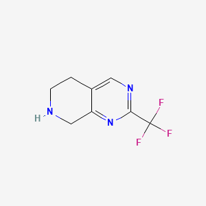 Chemical structure of 2-(Trifluoromethyl)-5,6,7,8-tetrahydropyrido[3,4-d]pyrimidine