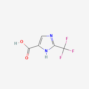 Chemical structure of 2-(Trifluoromethyl)-1H-imidazole-5-carboxylic acid
