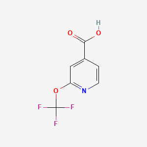 Chemical structure of 2-(Trifluoromethoxy)isonicotinic acid