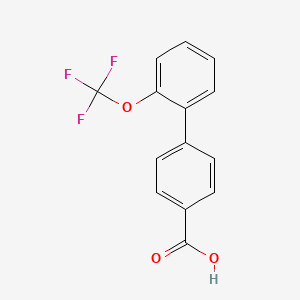 Chemical structure of 4-[2-(Trifluoromethoxy)phenyl]benzoic acid