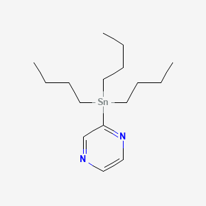 Chemical structure of 2-(tributylstannyl)pyrazine