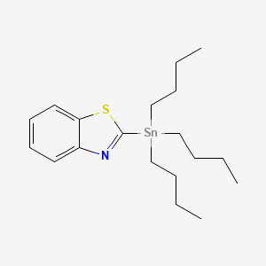 Chemical structure of 2-(tributylstannyl)benzo[d]thiazole