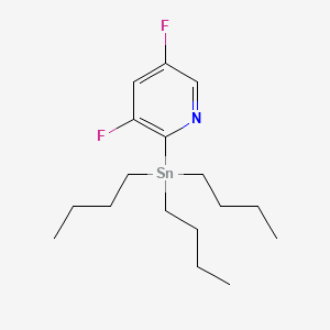 Chemical structure of 3,5-Difluoro-2-tributylstannylpyridine