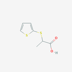 Chemical structure of 2-(Thiophen-2-ylthio)propanoic acid