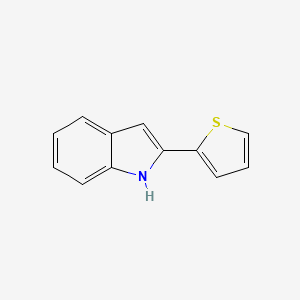 Chemical structure of 2-(Thiophen-2-yl)-1H-indole