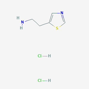 Chemical structure of 2-(Thiazol-5-yl)ethanamine dihydrochloride