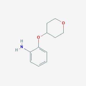 Chemical structure of 2-(Tetrahydropyran-4-yloxy)aniline