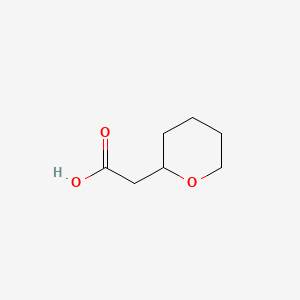 Chemical structure of 2-(Oxan-2-yl)acetic acid