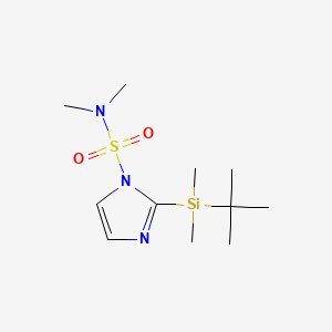 Chemical structure of 2-(tert-Butyldimethylsilyl)-N,N-dimethyl-1H-imidazole-1-sulfonamide