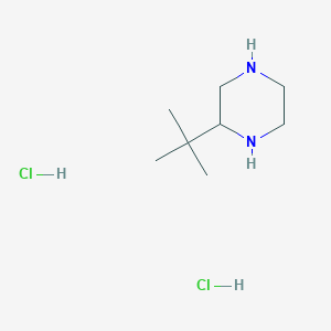 Chemical structure of 2-(tert-Butyl)piperazine dihydrochloride