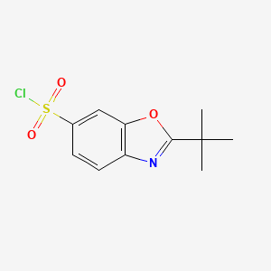 Chemical structure of 2-(tert-Butyl)benzo[d]oxazole-6-sulfonyl chloride