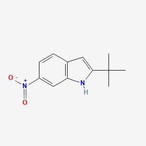 Chemical structure of 2-(tert-Butyl)-6-nitro-1H-indole