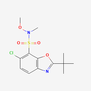 Chemical structure of 2-(tert-Butyl)-6-chloro-N-methoxy-N-methylbenzo[d]oxazole-7-sulfonamide