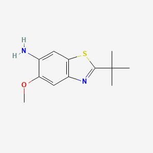 Chemical structure of 2-(tert-butyl)-5-methoxybenzo[d]thiazol-6-amine