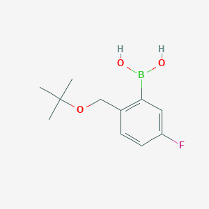 Chemical structure of 2-(Tert-butoxyMethyl)-5-fluorophenylboronic acid