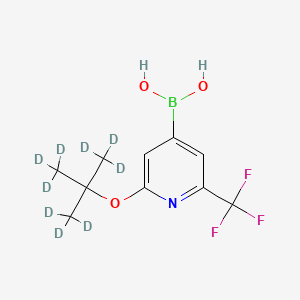 Chemical structure of 2-(tert-Butoxy-d9)-6-trifluoromethylpyridine-4-boronic acid