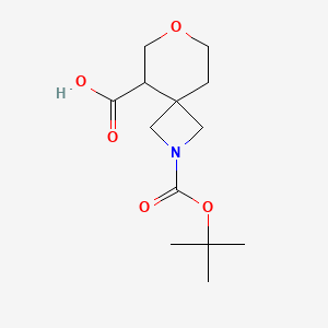 Chemical structure of 2-(tert-Butoxycarbonyl)-7-oxa-2-azaspiro[3.5]nonane-5-carboxylic acid