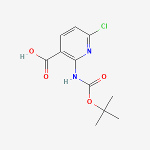 Chemical structure of 2-(tert-Butoxycarbonyl)-6-chloronicotinic acid