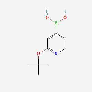 Chemical structure of 2-(tert-Butoxy)pyridine-4-boronic acid