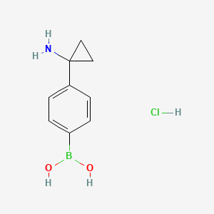Chemical structure of 2-(sec-Butyl-d9)-6-chloropyridine-4-boronic acid