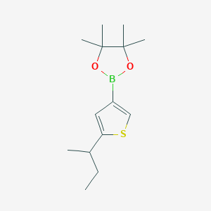 Chemical structure of 2-(sec-Butyl)thiophene-4-boronic acid pinacol ester