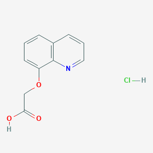 Chemical structure of 2-(Quinolin-8-yloxy)acetic acid hydrochloride