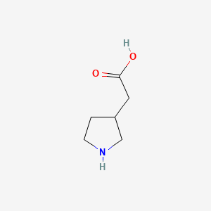 Chemical structure of Pyrrolidin-3-yl-acetic acid