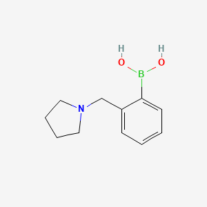 Chemical structure of 2-(Pyrrolidin-1-ylmethyl)phenylboronic acid