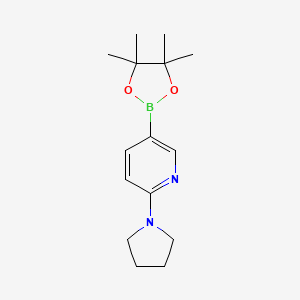 Chemical structure of 6-(Pyrrolidin-1-yl)pyridine-3-boronic acid, pinacol ester