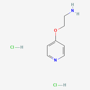 Chemical structure of 2-(Pyridin-4-yloxy)ethanamine dihydrochloride