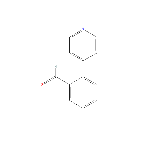 Chemical structure of 2-(4-Pyridinyl)benzaldehyde