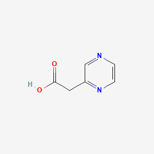 Chemical structure of 2-Pyrazine acetic acid