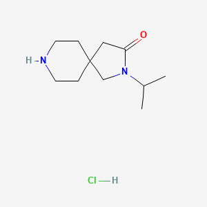 Chemical structure of 2-(Propan-2-yl)-2,8-diazaspiro[4.5]decan-3-one hydrochloride