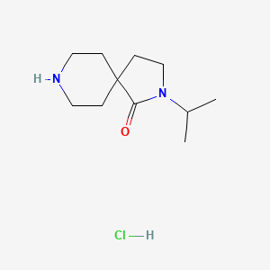 Chemical structure of 2-(Propan-2-yl)-2,8-diazaspiro[4.5]decan-1-one hydrochloride