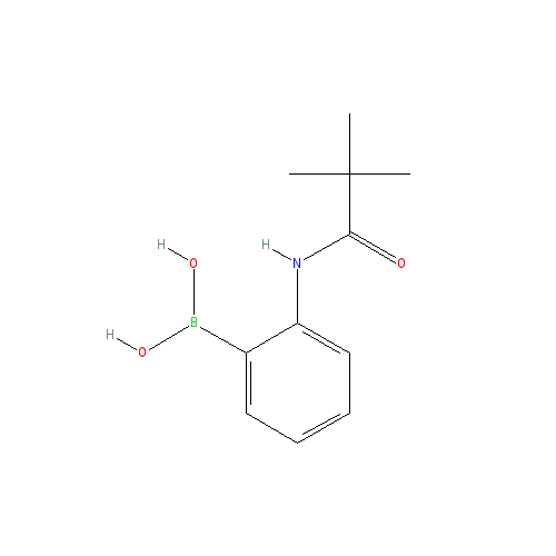 Chemical structure of 2-(Pivalamido)phenylboronic Acid