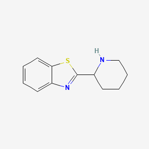 Chemical structure of 2-(Piperidin-2-yl)benzo[d]thiazole